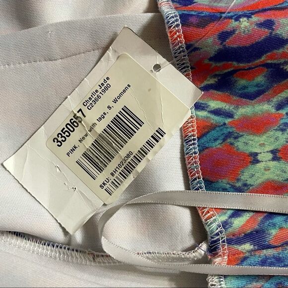 Charlie Jade Strapless Pink/Blue Bodycon Dress Size S/P NWT - Picture 14 of 15